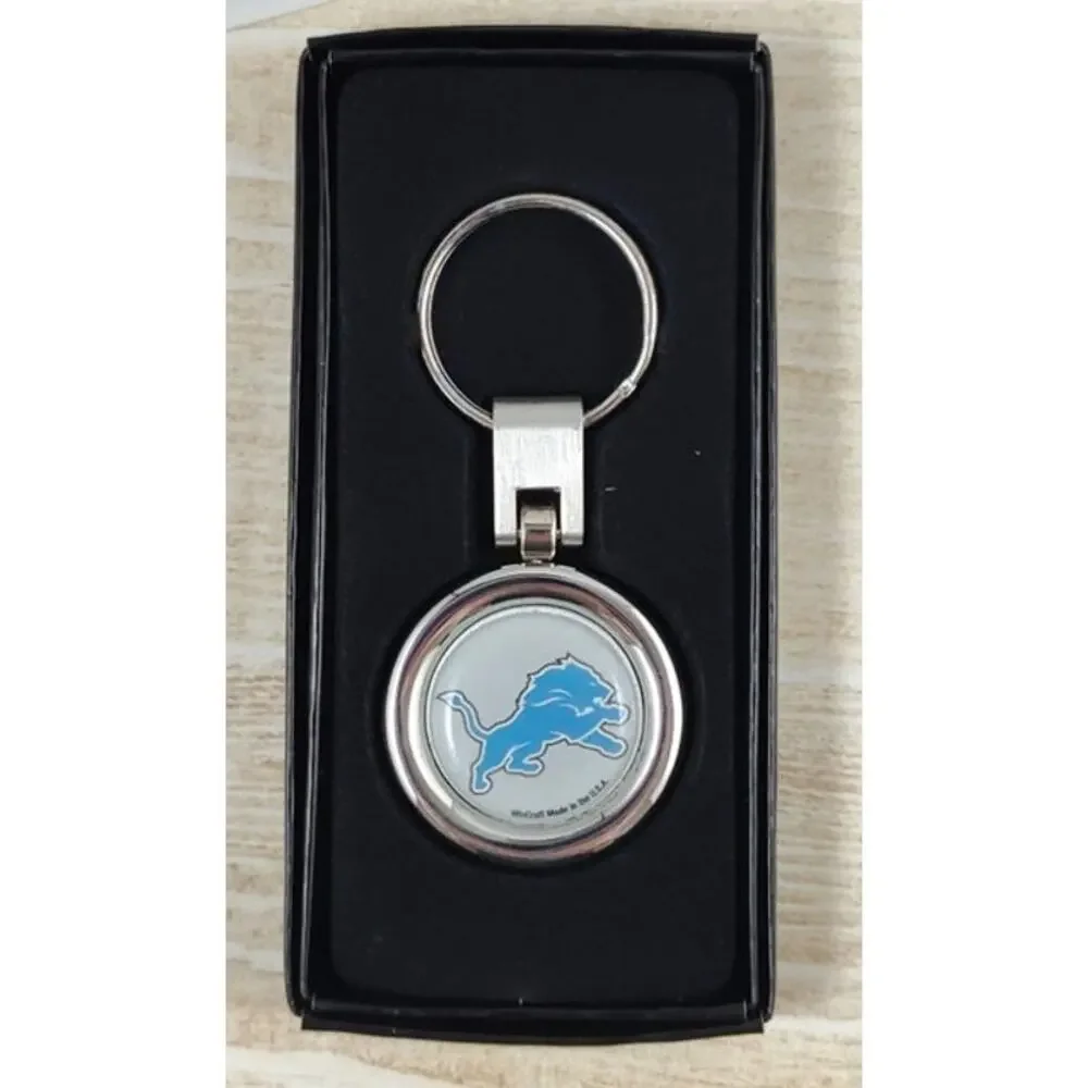 Detroit Lions WinCraft Premium Domed Swivel Key Ring Keychain NFL Gift